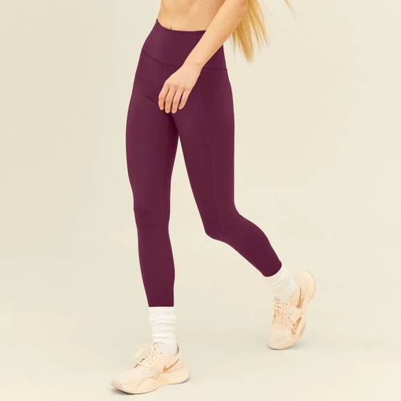 girlfriend collective Pants - Girlfriend Collective Plum Compressive High-Rise Legging Purple 28” Pants 4007